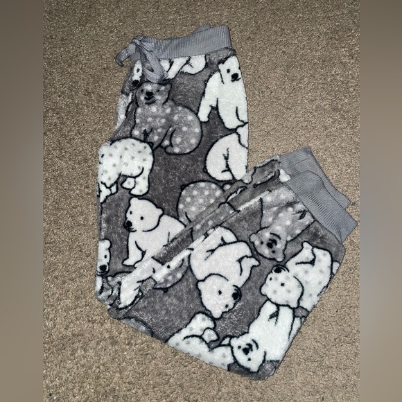 Justice Polar Bears Cozy Pajama Sleepwear Jogger Pants - Picture 3 of 7